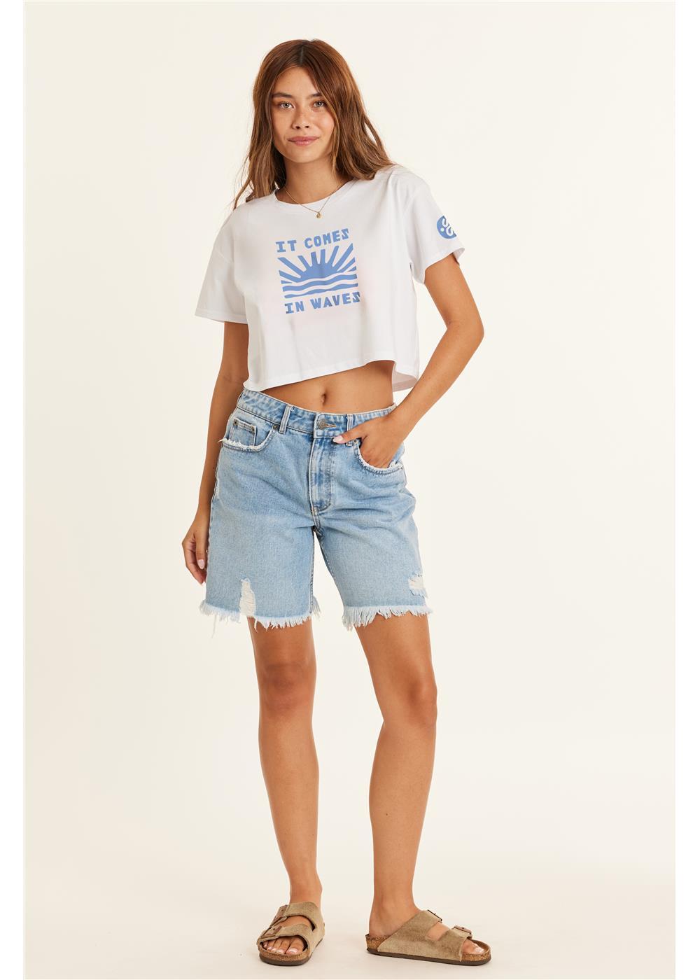 Sisstr The Cruiser Crop Tee White S