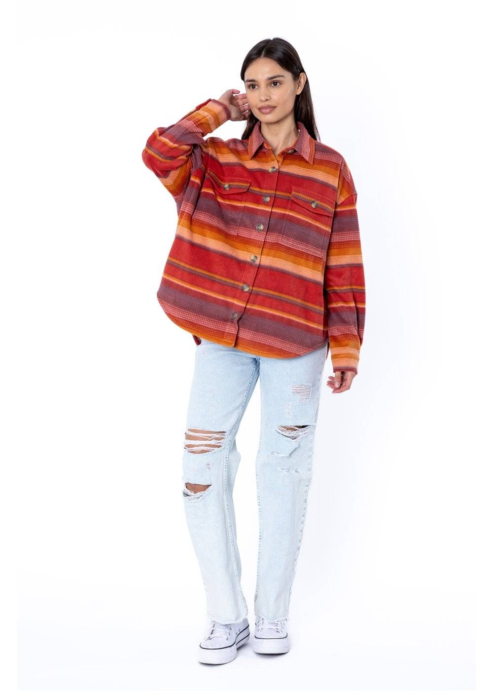 Sisstr Ensenada Ls Fleece Retro Red