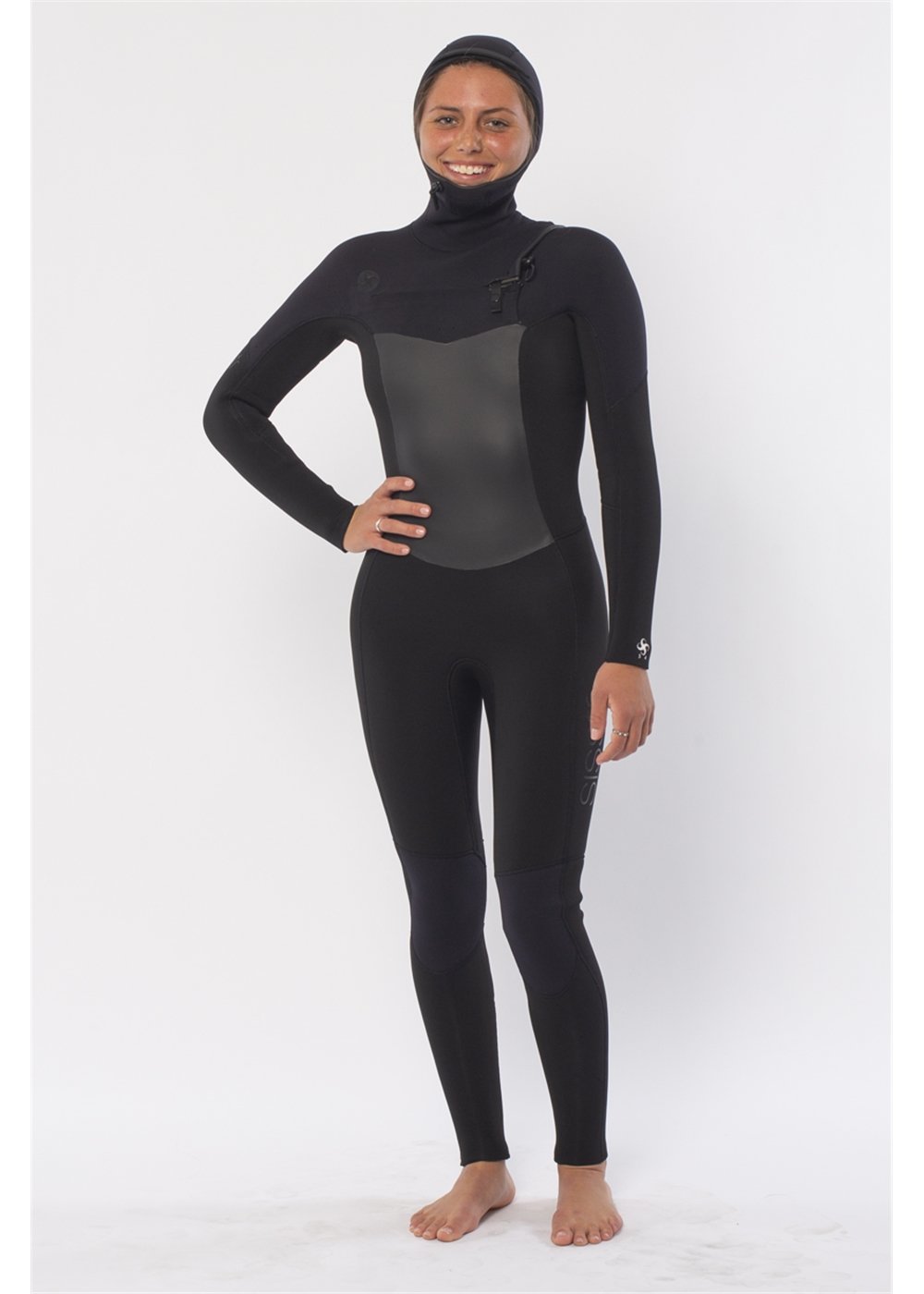 Sisstr 7 seas 5/4 Hooded Chest Zip Wetsuit Black