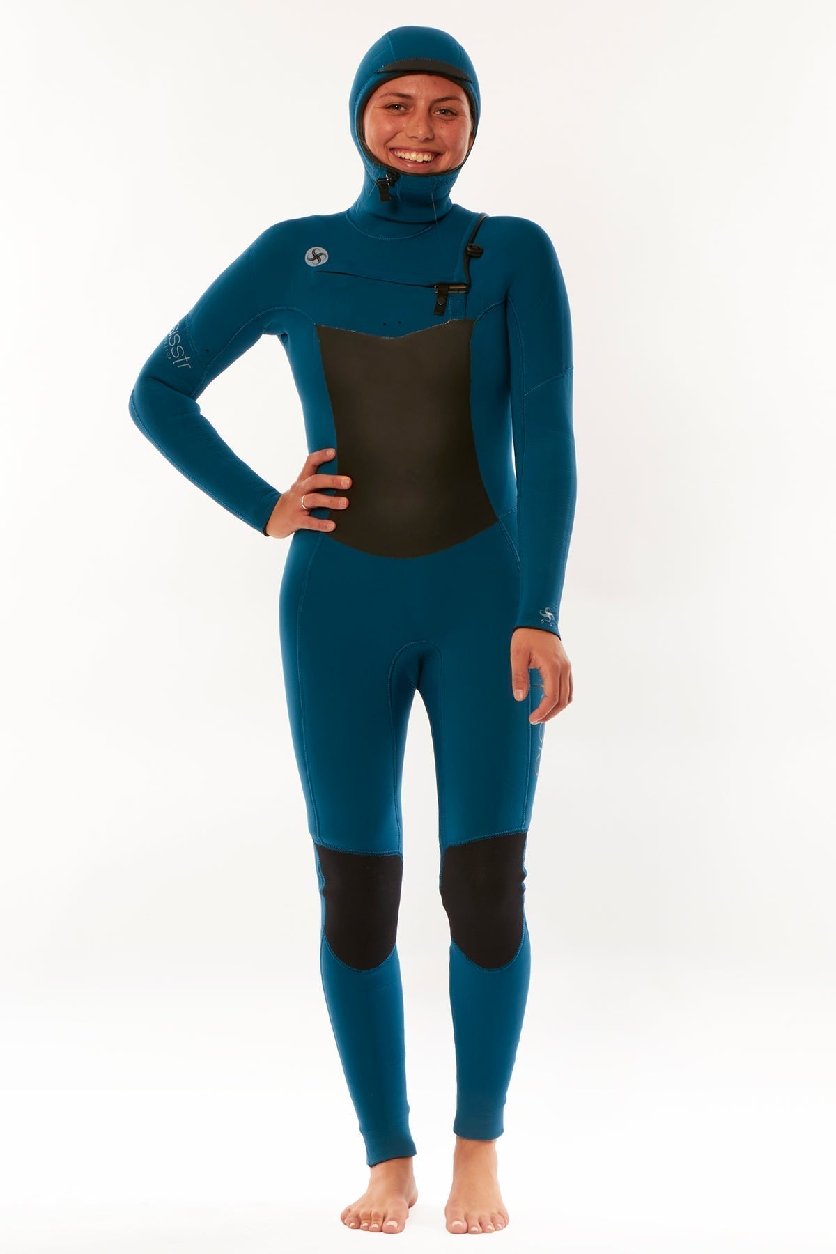 Sisstr 7 Seas 6/5 Hooded Chest Zip Wetsuit laguna