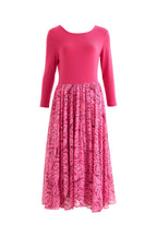 Huxley Rosechild Jersey Top Circle Skirt Midi Dress - Pink