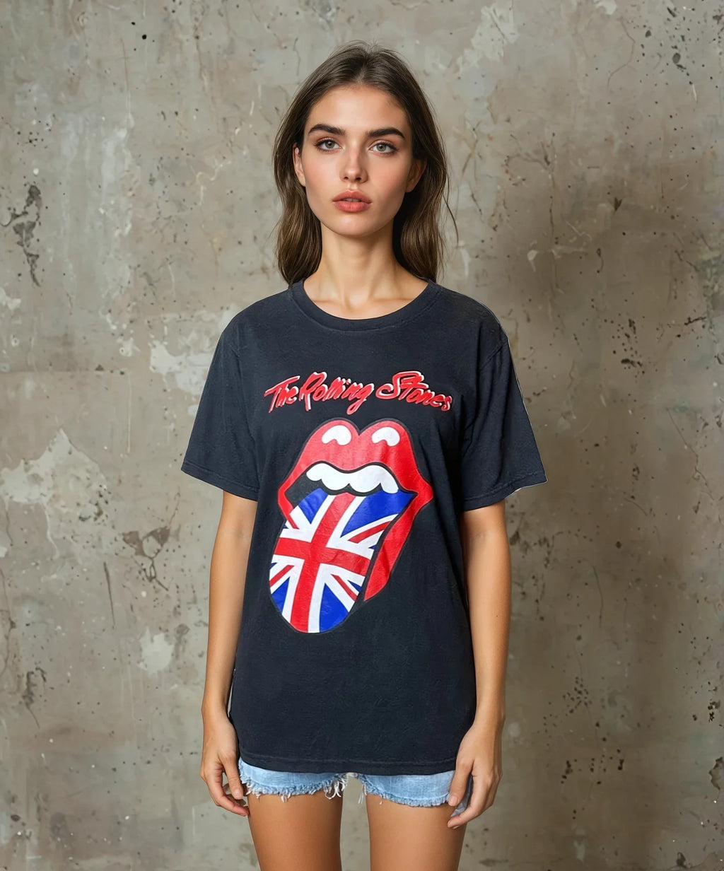 Original Vintage Rolling Stones Band T - Shirt UK 8 -12
