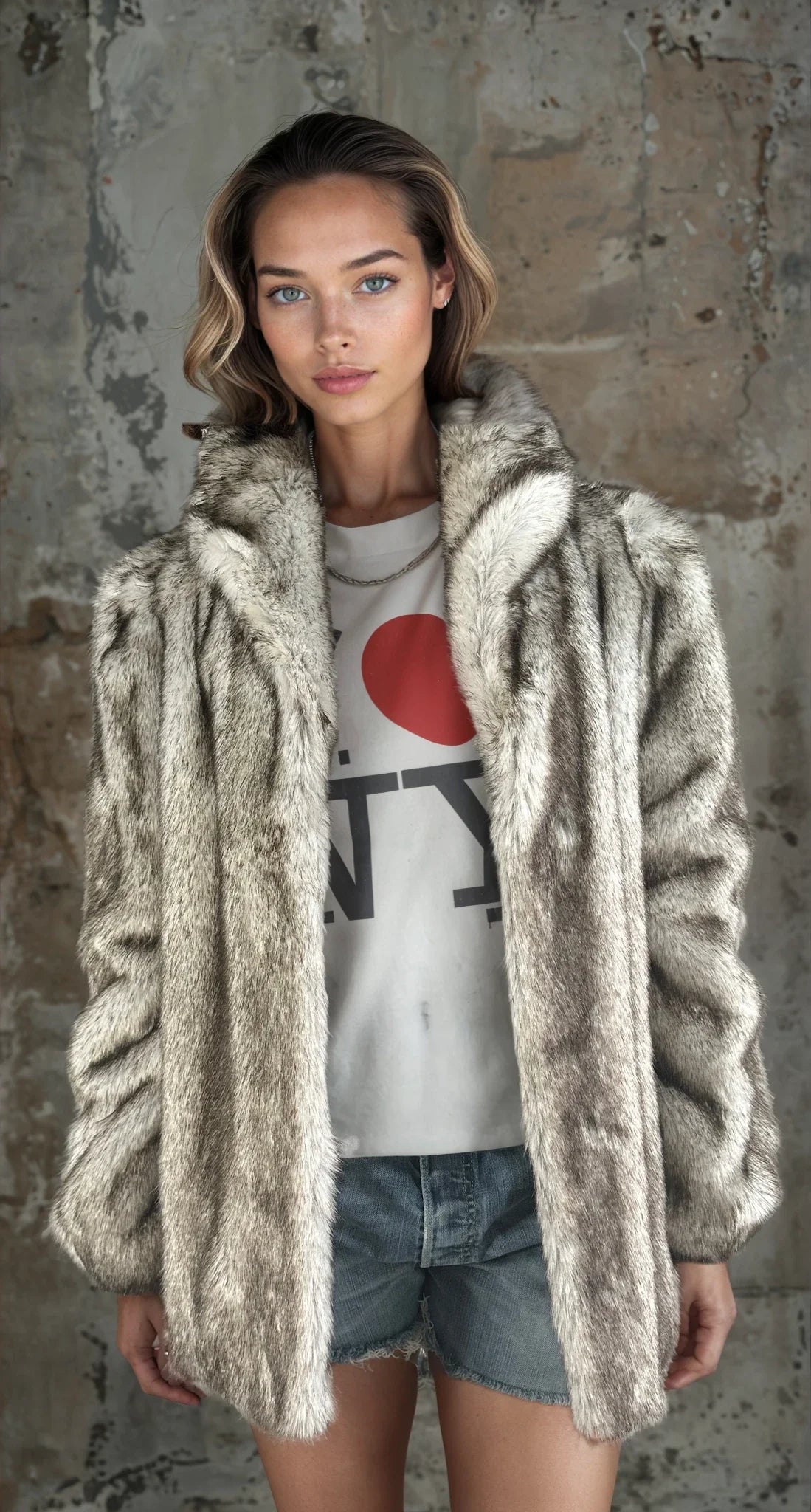 Gorgeous Original 1970's Vintage Faux Fox Fur Coat UK 8 - 14