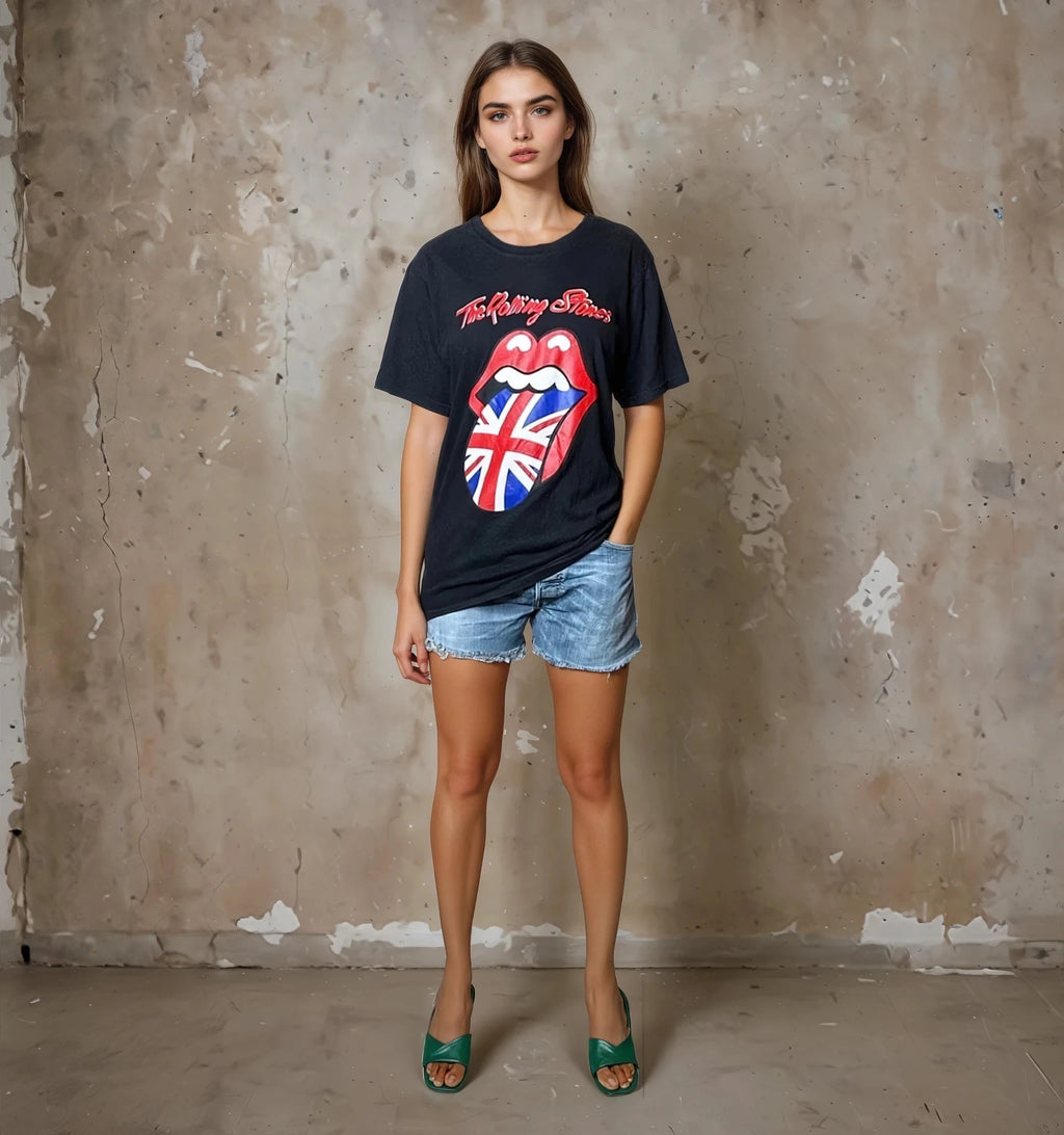 Original Vintage Rolling Stones Band T - Shirt UK 8 -12