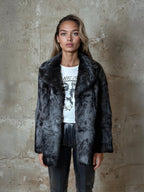 Original Vintage 1970's Dark Brown Fur Coat UK 8 - 14
