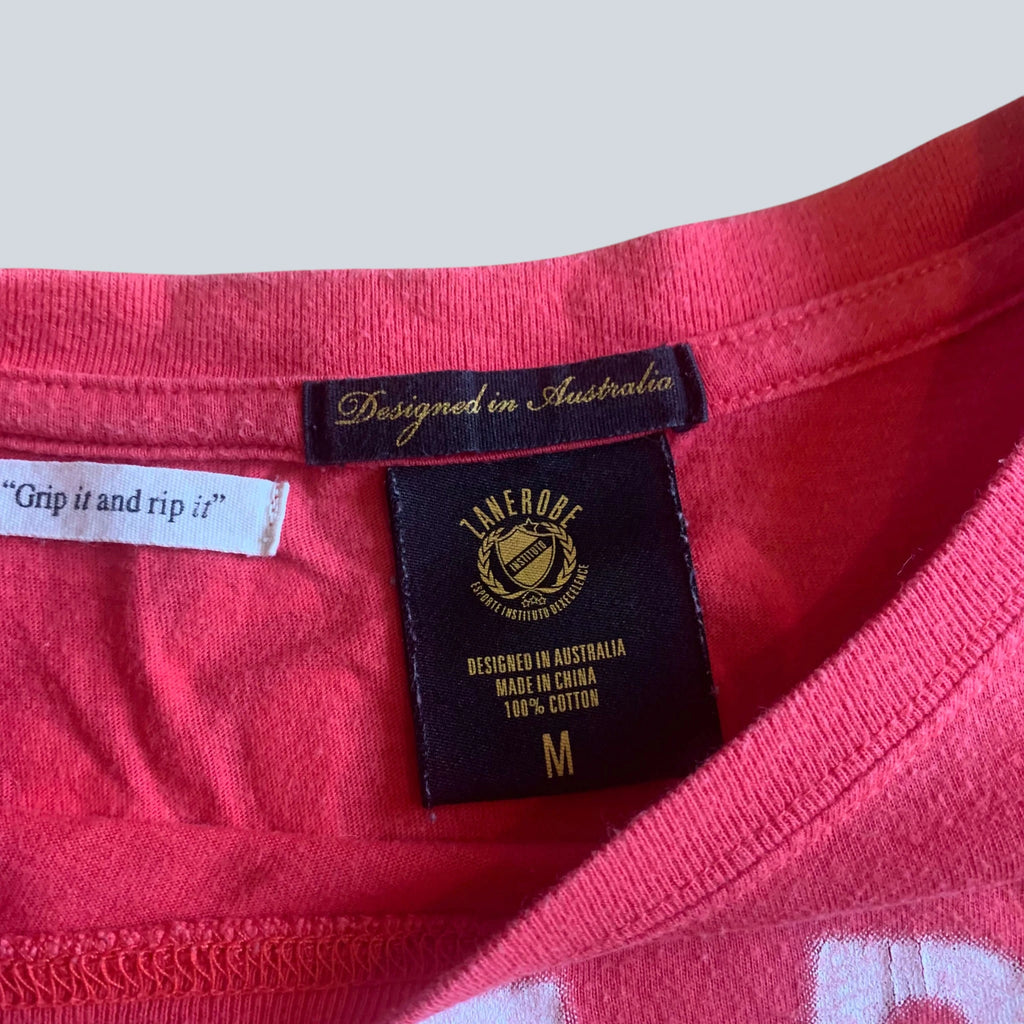 Vintage Y2K Zanerobe T-Shirt Red Medium