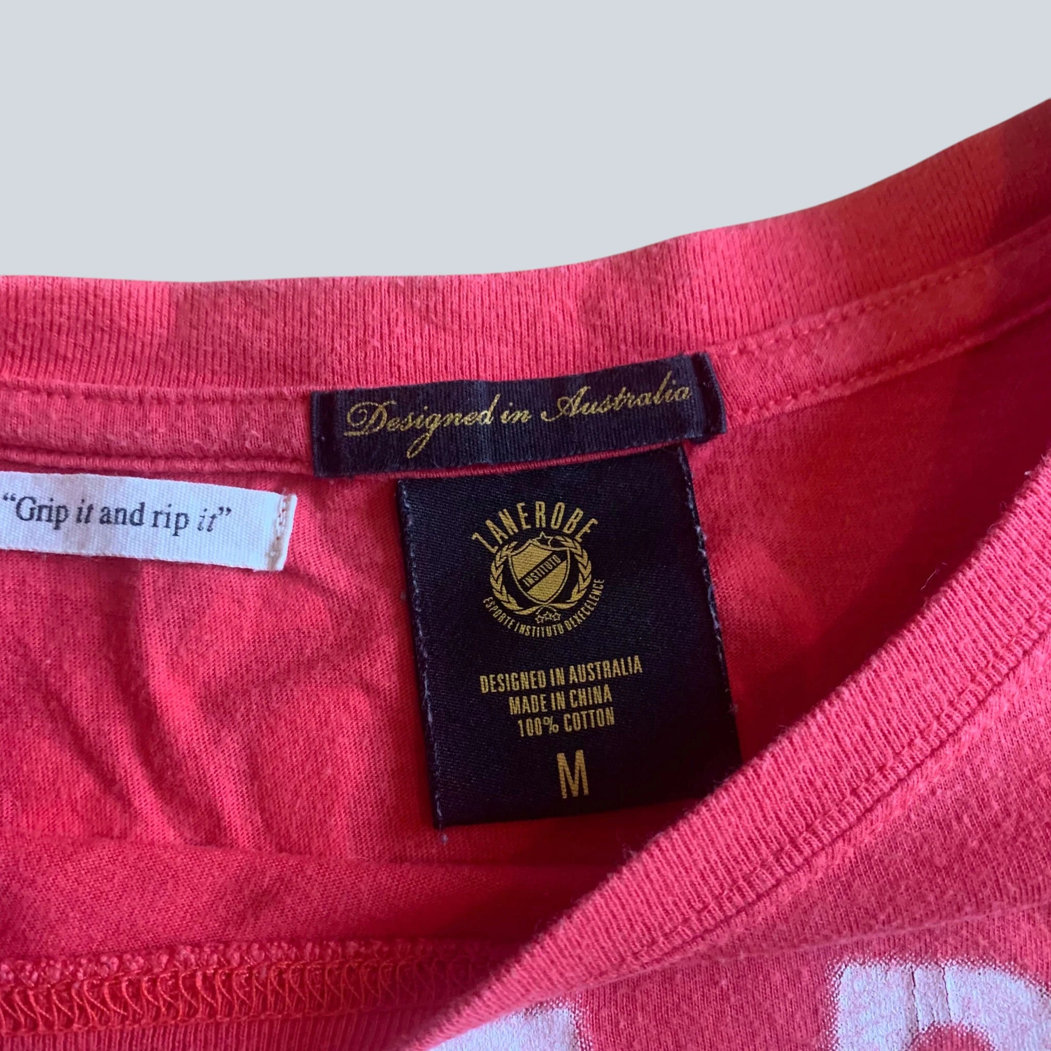 Vintage Y2K Zanerobe T-Shirt Red Medium