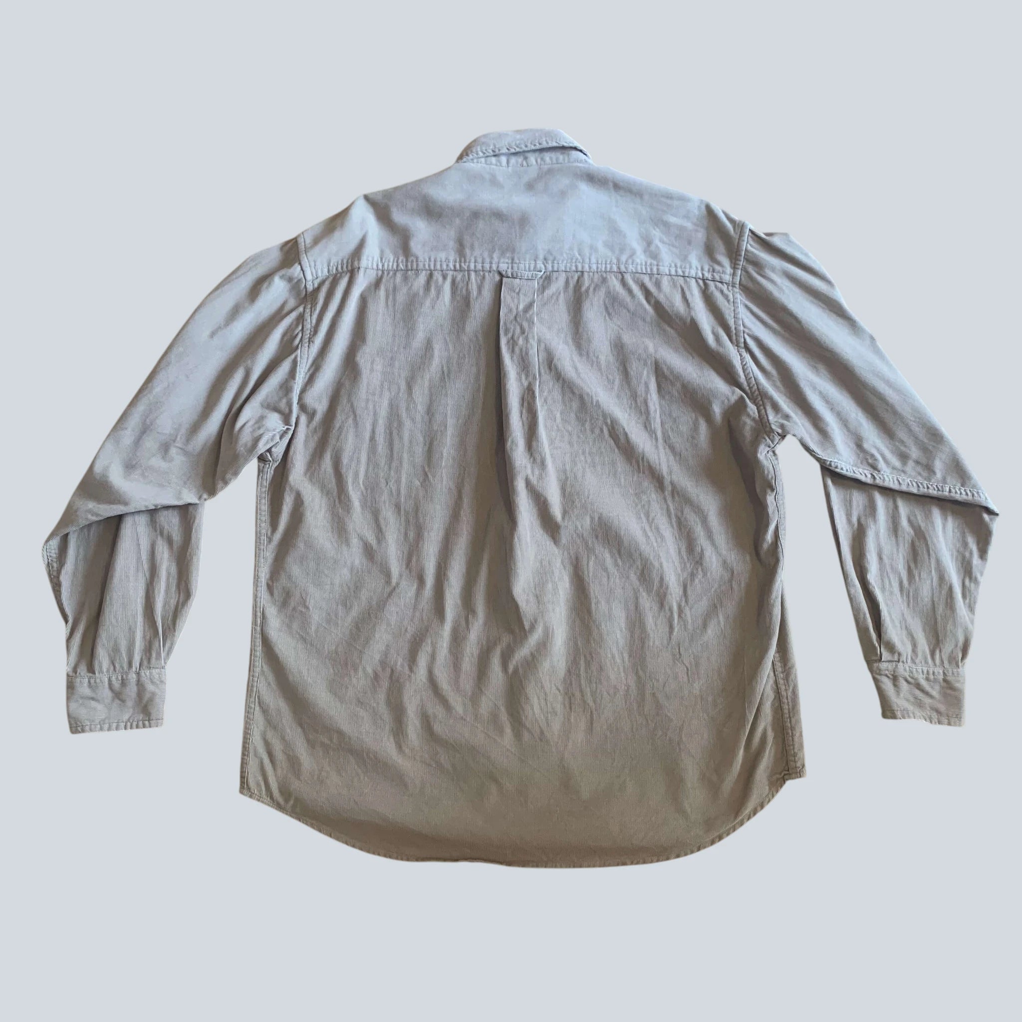 Vintage Quarter Deck Corduroy Shirt Beige Large