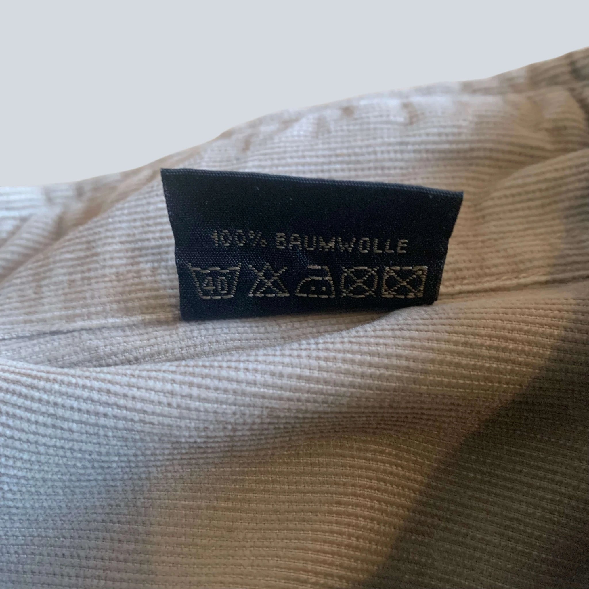 Vintage Quarter Deck Corduroy Shirt Beige Large