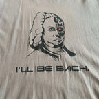 Vintage American Apparel I'll Be Bach T-Shirt Grey Medium