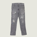 Vintage Distressed Carhartt Straight Fit Workwear Jeans Grey W34 L34