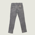 Vintage Distressed Carhartt Straight Fit Workwear Jeans Grey W34 L34