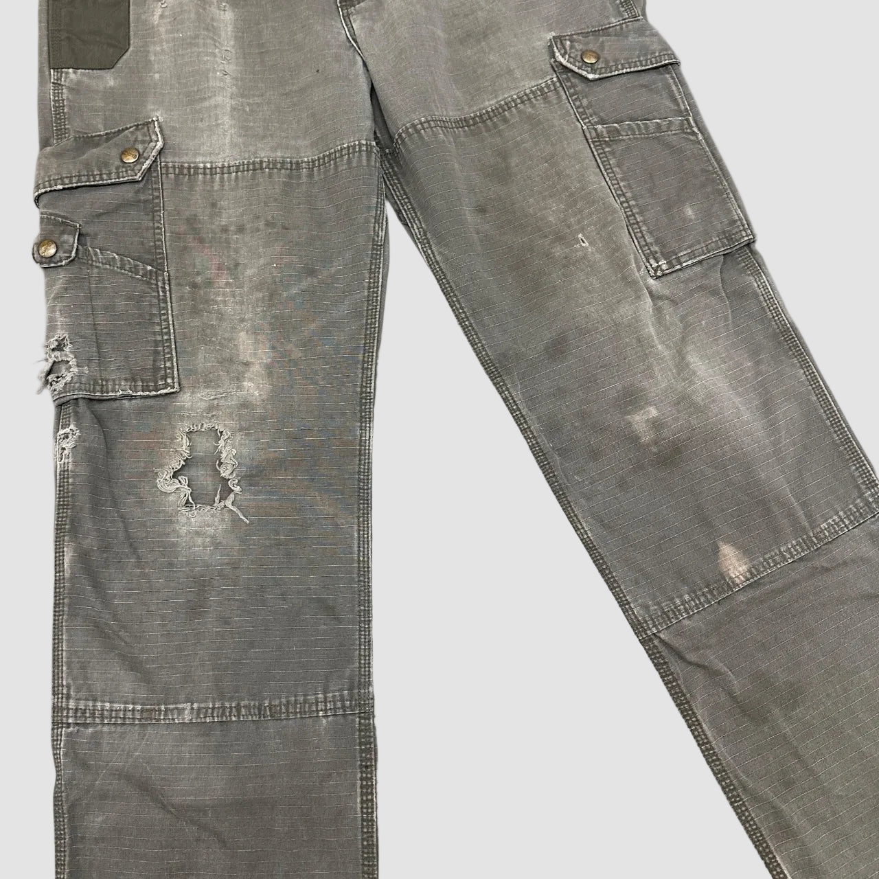 Vintage Distressed Carhartt Relaxed Workwear Trousers Khaki W36 L34