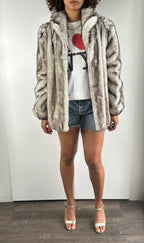 Gorgeous Original 1970's Vintage Faux Fox Fur Coat UK 8 - 14