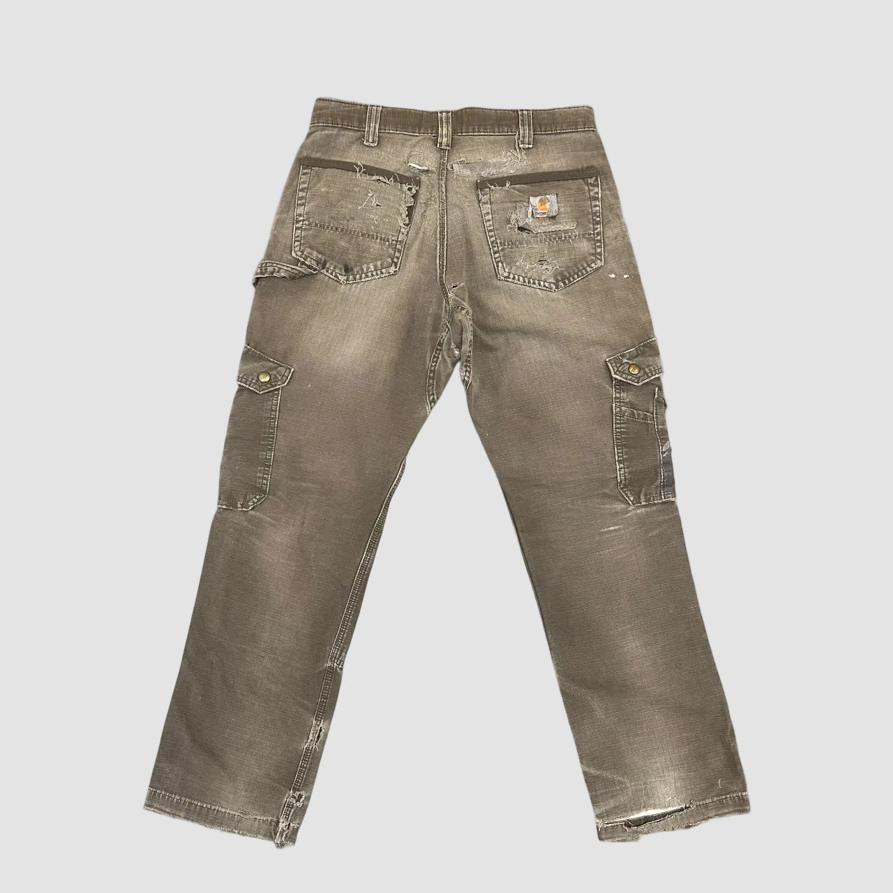 Vintage Distressed Carhartt Relaxed Workwear Trousers Khaki W32 L32