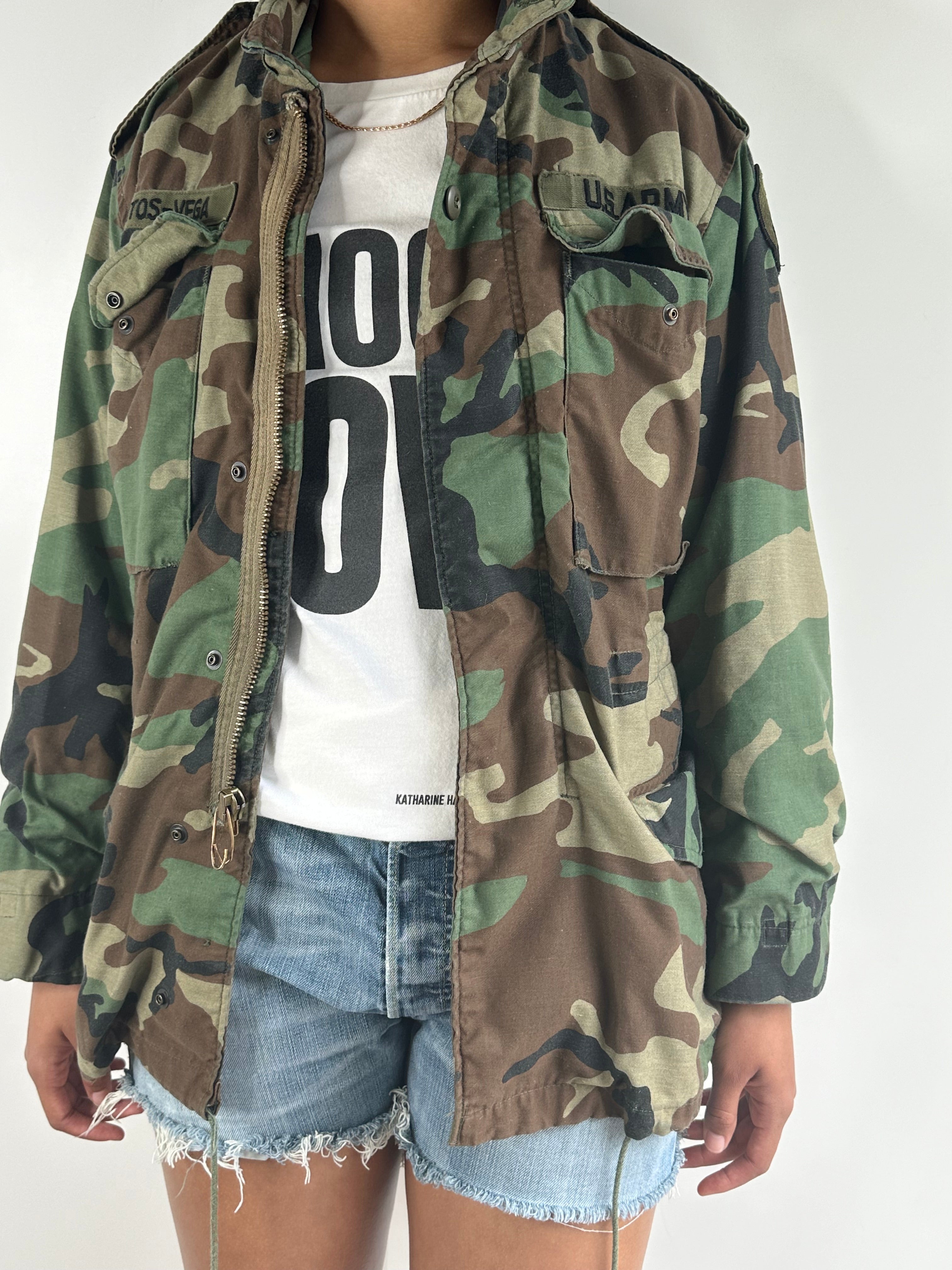Original Vintage US Army M65 Camouflage Jacket UK 8 - 14