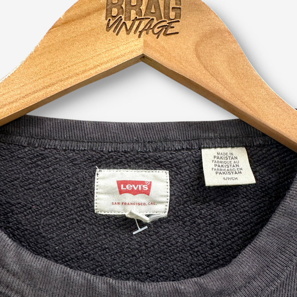 Vintage Levi's Camo Logo Sweatshirt Black Small