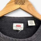 Vintage Levi's Camo Logo Sweatshirt Black Small