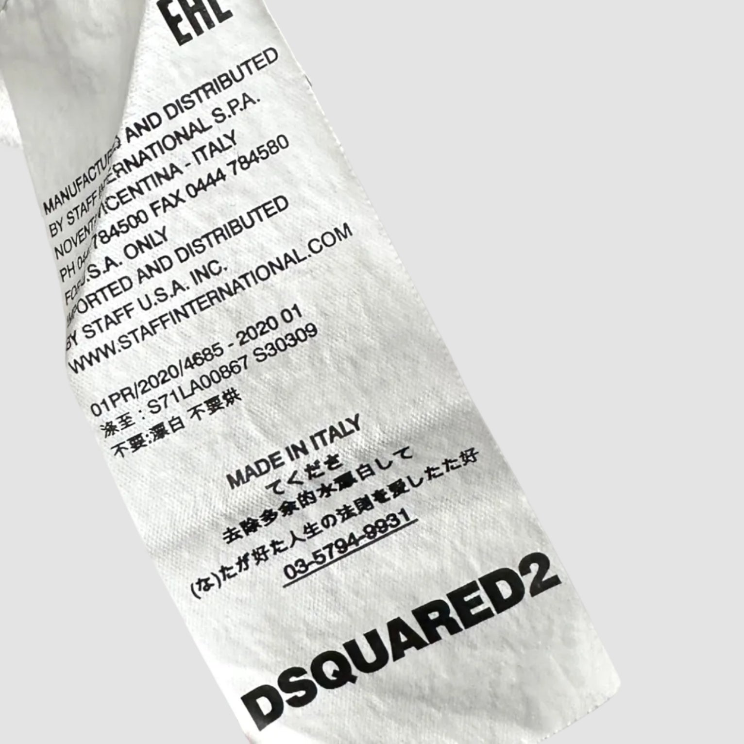 Vintage Dsquared2 Logo T-Shirt White XL | Vintage T-Shirts Online