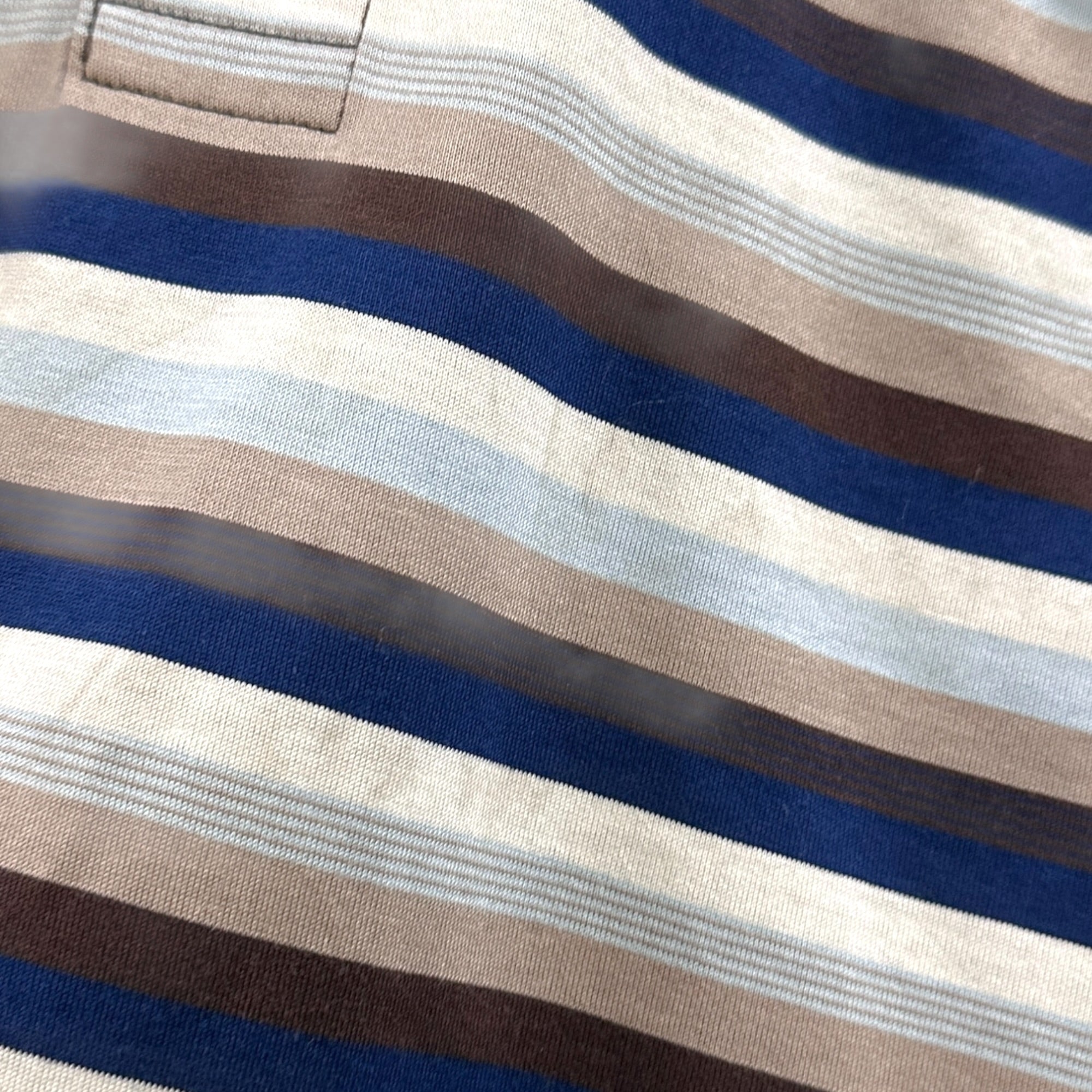 Vintage Boss by Hugo Boss Striped Polo Shirt Navy Blue XXL
