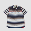 Vintage Boss by Hugo Boss Striped Polo Shirt Navy Blue XXL