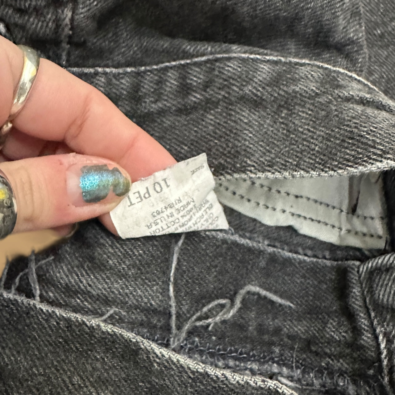 Vintage Lee Tapered Mom Jeans Charcoal Grey W28 L27