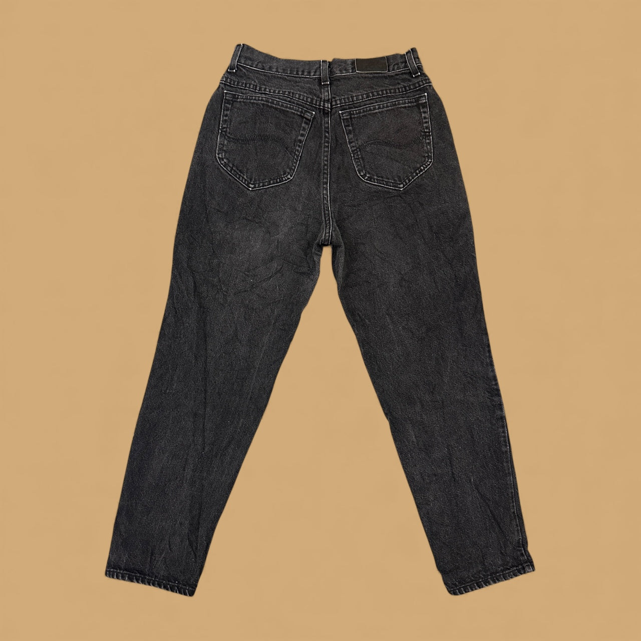 Vintage Lee Tapered Mom Jeans Charcoal Grey W28 L27