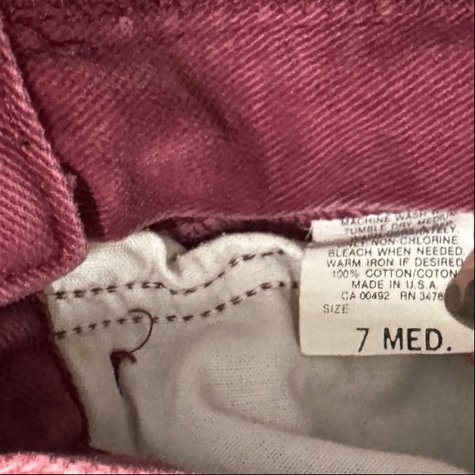 Vintage Lee Classic Tapered Mom Jeans Burgundy W26 L30