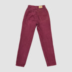 Vintage Lee Classic Tapered Mom Jeans Burgundy W26 L30