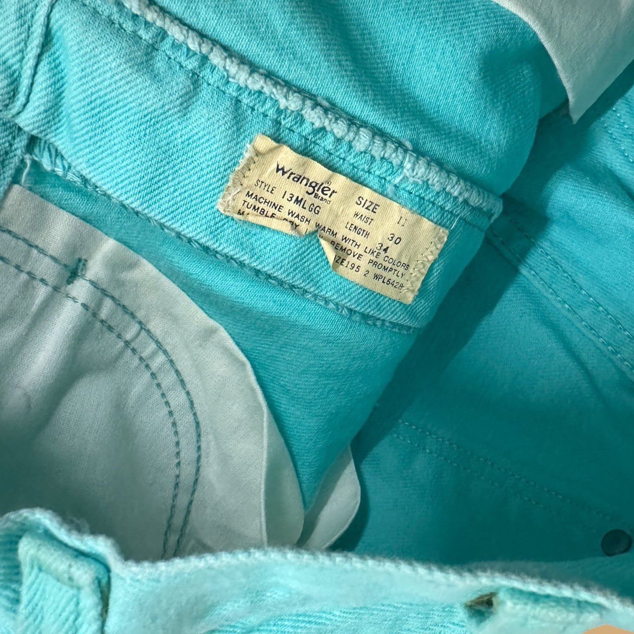 Vintage Wrangler Classic Straight Leg Jeans Turquoise W26 L32