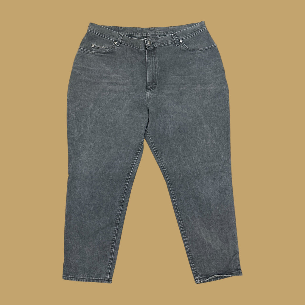 Vintage Lee Tapered Mom Jeans Khaki Green W42 L28