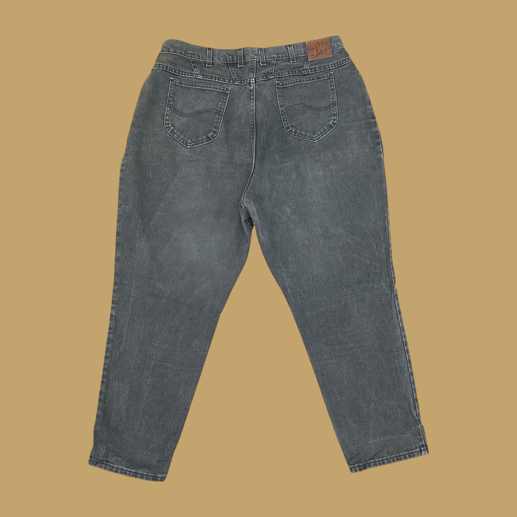 Vintage Lee Tapered Mom Jeans Khaki Green W42 L28