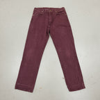 Vintage Wrangler Straight Leg Jeans Burgundy W32 L32