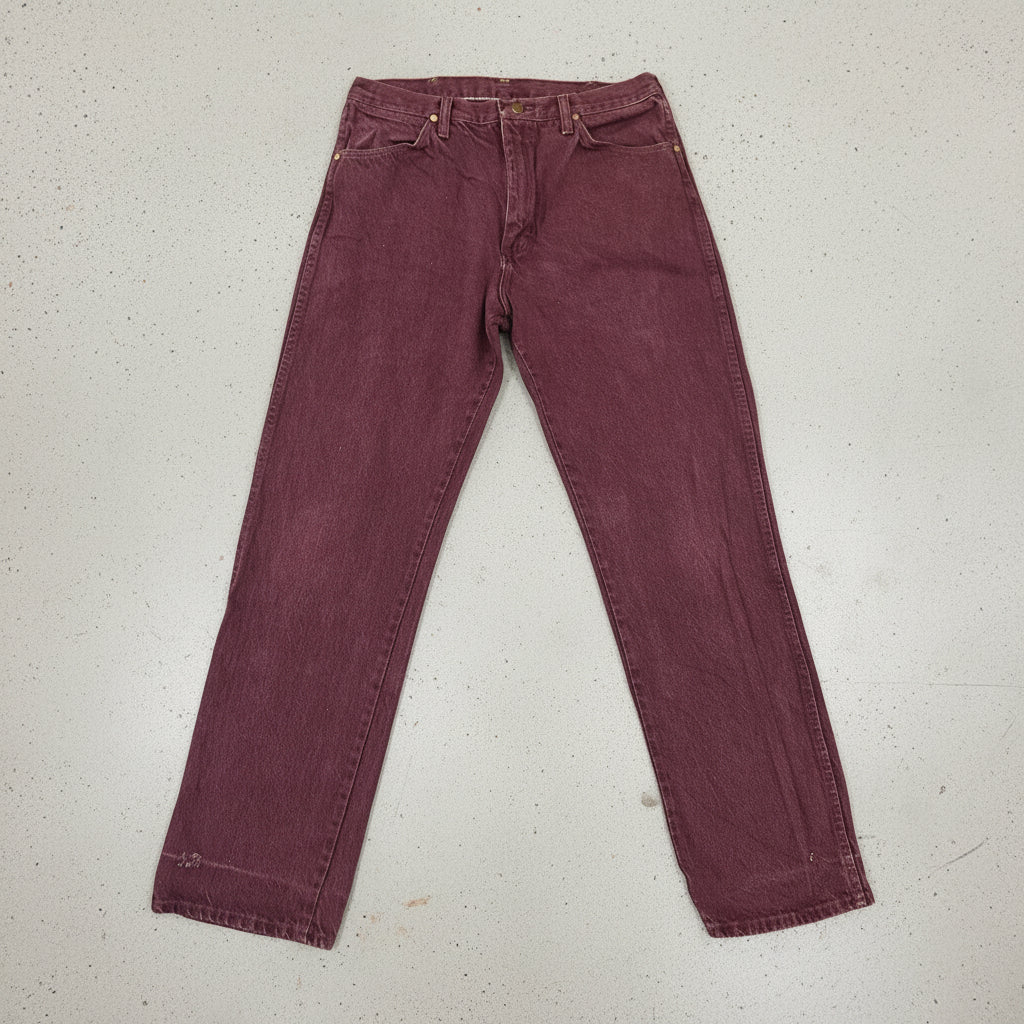 Vintage Wrangler Straight Leg Jeans Burgundy W32 L32