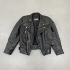 Vintage Second Skin Leather Biker Jacket Black S