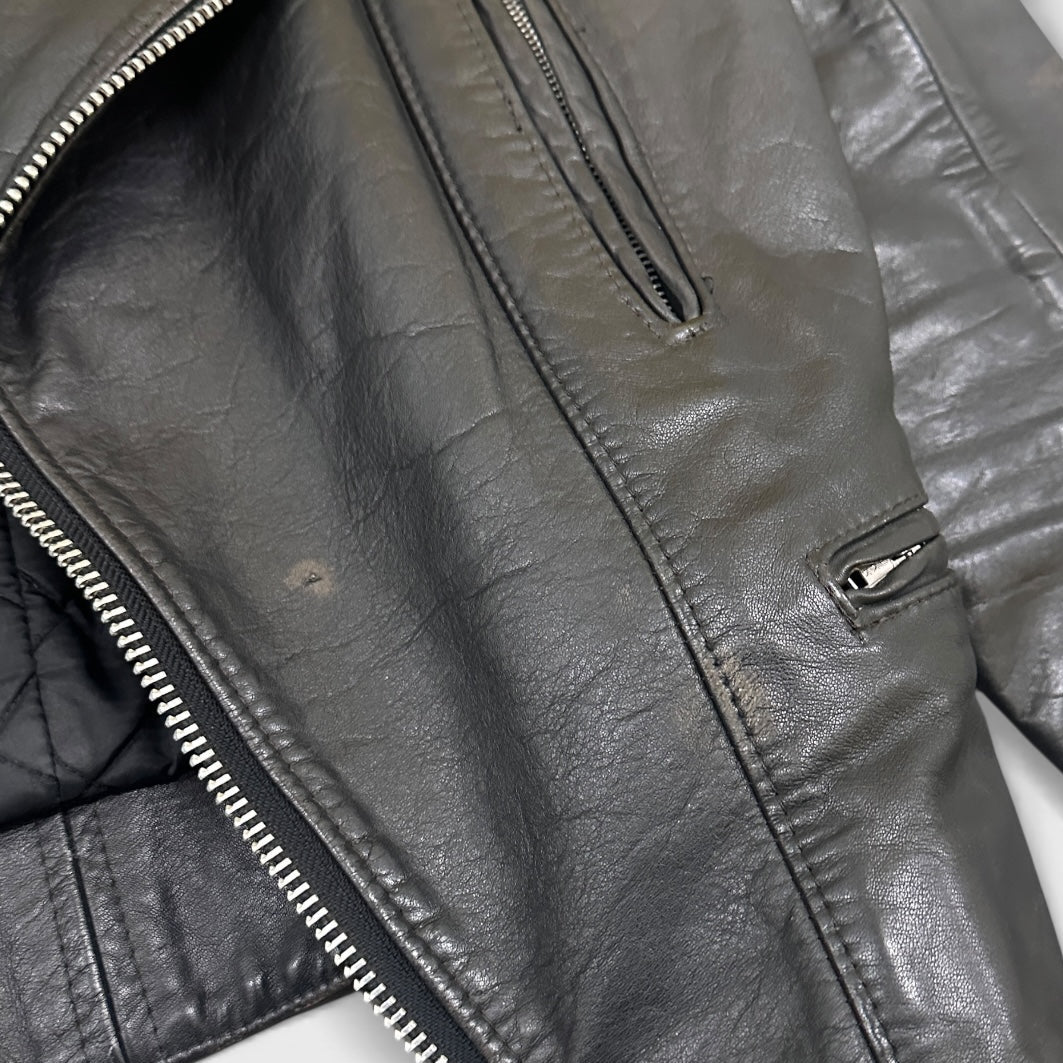 Vintage Second Skin Leather Biker Jacket Black S