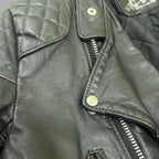 Vintage Second Skin Leather Biker Jacket Black S