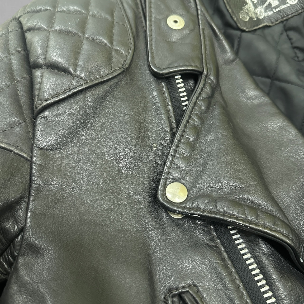 Vintage Second Skin Leather Biker Jacket Black S