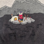 Vintage Jac 'My Home Is My Iglu' Knitted Jumper Grey/Black XL