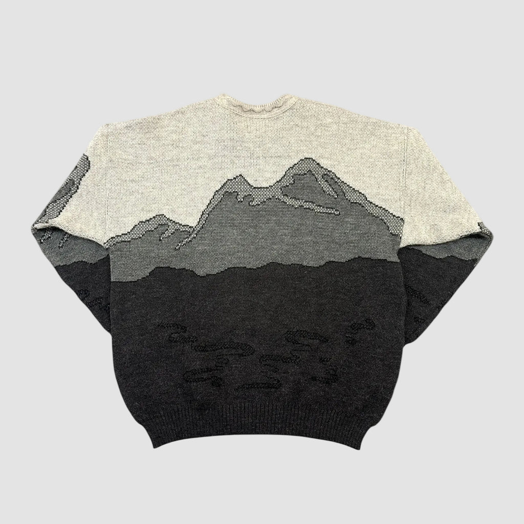 Vintage Jac 'My Home Is My Iglu' Knitted Jumper Grey/Black XL