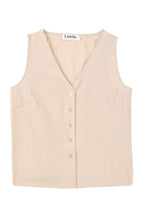 Jakson Sustainable Satin Back Crepe Waistcoat - Camel