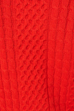 Jamie Cable Collar Jumper - Red