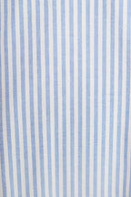 Hela Sail Stripe Button Through A-Line Mini Skirt Blue
