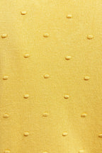 Louche Josephina Raindrops Textured Short Sleeve Collared Sweater Mustard