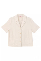 Kit Linen Mix 2 Pocket Short Sleeve Resort Shirt - Natural