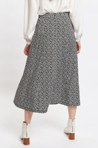 Louche Kiyo Candy Bud Print Midi Skirt