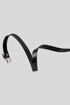 Kayley Curved Buckle Belt in Black