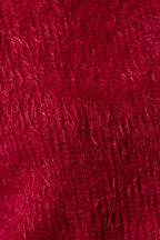 Jenyfer Eyelash Rib Long Sleeve Mini Dress - Red
