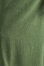 Lloyd Linen Mix Button Side Midi Skirt - Green