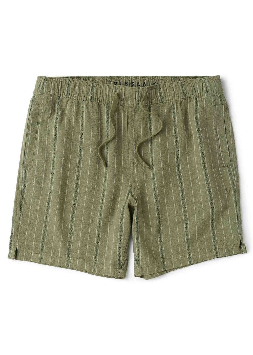 Vissla Grad Stripe 17" Elastic Linen Walkshort Sage M